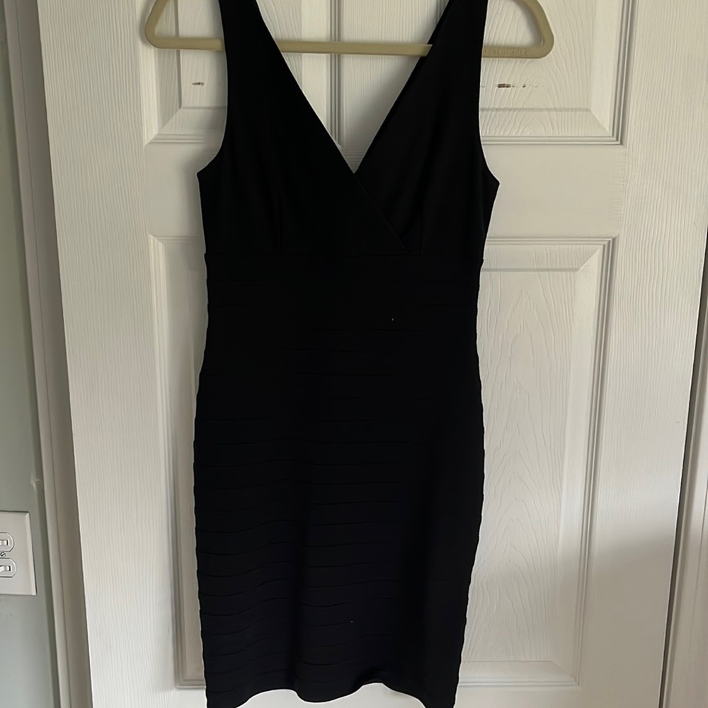 Herve leger style bandage style v neck dress
